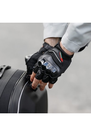 Forte Gt 1903d Yarım Korumalı Motosiklet Eldiveni Siyah