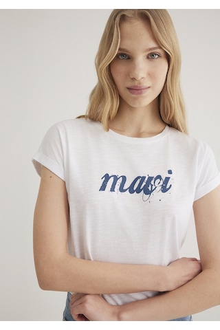 Mavi - Mavi Logo Baskılı Beyaz Tişört 166422-620 Beyaz