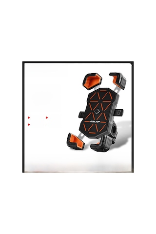 Yifomall Eslnf Bisiklet Telefon Tutucu, Dört Tırnaklı Sağlam Sabitleme, Sarsıntı Önleyici, Dış Mekan Ve Yemek Teslimi İçin Navigasyon Standu Siyah Ayna Tipi