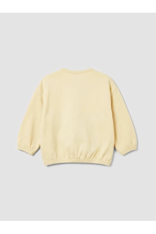 Lc Waikiki Sarı Baskılı Erkek Bebek Sweatshirt Ve Eşofman Altı Takım Sari