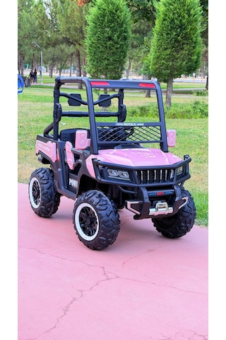 Utv X Alpha 24 Volt 4 Çekerli 800 Watt Akülü Araba Eva Teker Açık Pembe