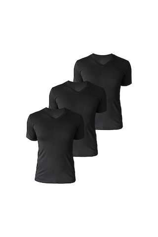 Josejuan 3'lü Erkek Atlet V Yaka Yarım Kollu Suprem %100 Pamuk 3307-3'lü Siyah