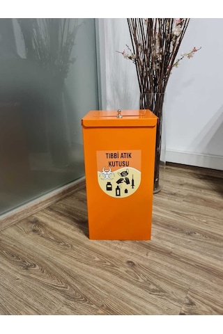 Tıbbi Atık Kutusu Metal -9010147382298 Turuncu