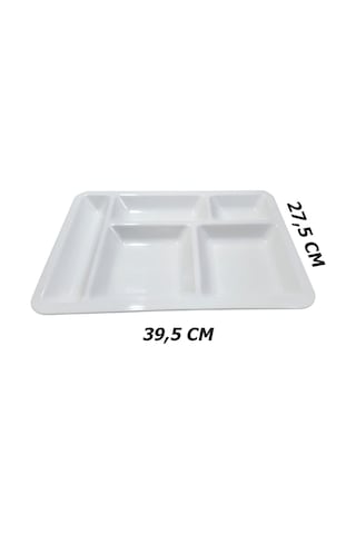 Plastik Tabldot Yemek Tabağı 10'lu - Yemek Tepsisi
