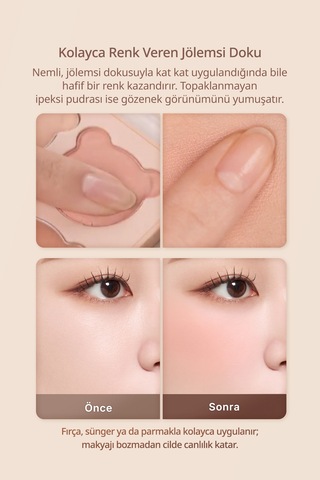 Dasique Karıştırılabilir Renk Tonlarına Sahip 4lü Jel Allık Blending Mood Cheek 16 Brown Bear 16 Brown Bear