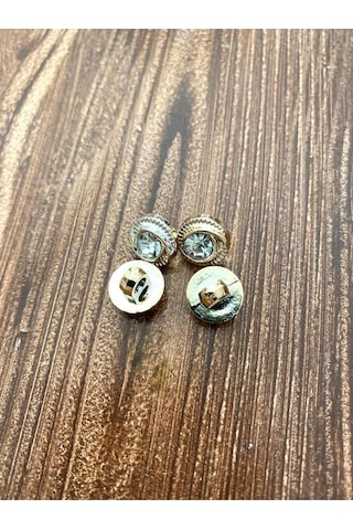 11,5 Mm Gold Taşlı Düğme 15 Adet
