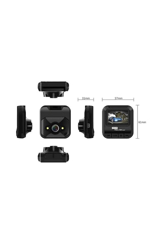 Youtek 1.6 İnç Ekranlı 1080p Full Hd Araç Dvr Sürücü Kaydedici - Sürekli Kayıt Fonksiyonu