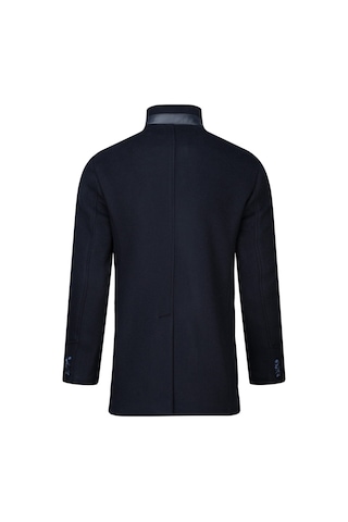 Hatemoğlu Lacivert Slim Fit Hakim Yaka İçlikli Kaşe Yünlü Palto 2982383 Lacivert