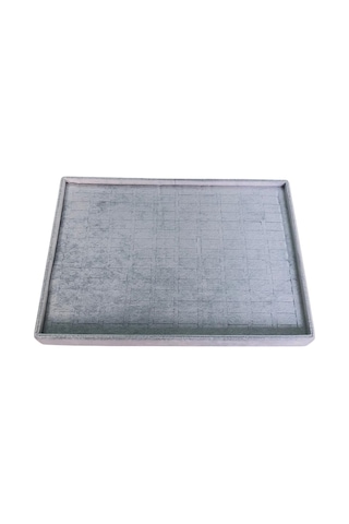 Yüzük Standı-tablası 140 lı  Batırmalı Gri süet 25x35