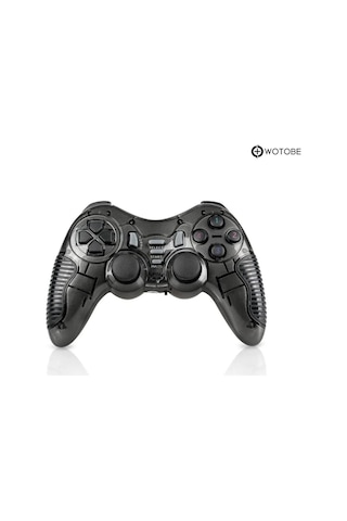 2.4g Ps1 Ps2 Ps3 Pc Android Tv Tv Box Android Telefon Uyumlu Titreşimli Kablosuz Joystick Siyah