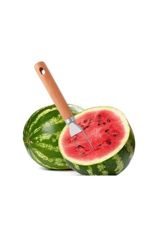 Fastbuy Karpuz Dilimleyici Paslanmaz Çelik Ahşap Saplı, Ev Kamp Pratik Diğer Kullanımı Diğer