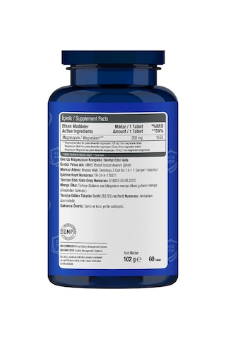 One Up Magnezyum Kompleks 60 Tablet Aromasız