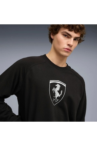 Erkek Puma Ferrari Tonal Shield Cn Siyah Erkek Sweatshirt