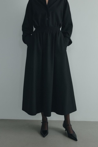 Suud Collection Siyah Camila Kloş Etek
