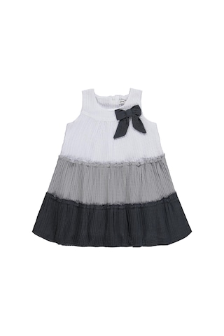 Civil Girls Fiyonklu 2-5 Yaş Elbise - Gri Antrasit