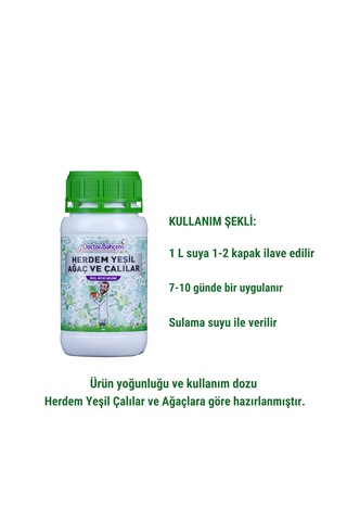 Doctor Bahçem Herdem Yeşil Ağaç Ve Çalılar İçin Sıvı Bitki Besini Sağlıklı Gelişim İçin 1000 Ml