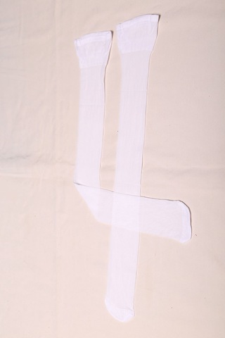 Mokashopin - Dantelsiz Jartiyer Çorabı Beyaz - 1100.1364. 001