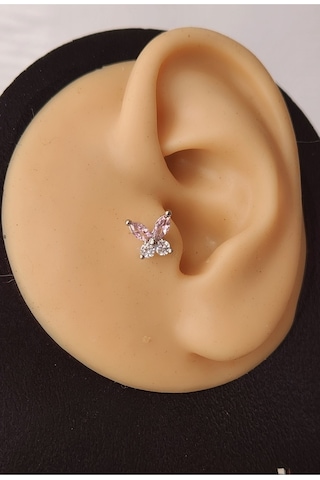 Kelebek Modeltragus Helix Piercing Ear Cuff Kıkırdak Çelik Küpe