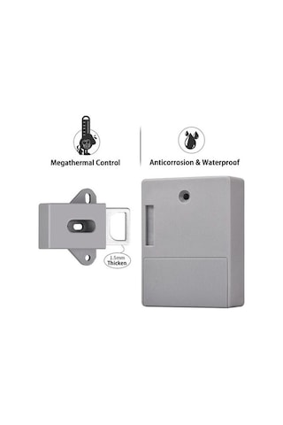 Jokmae Gri Gizli Sensörlü Elektronik Kilit - Emıd Kartlı Dolap Donanımı