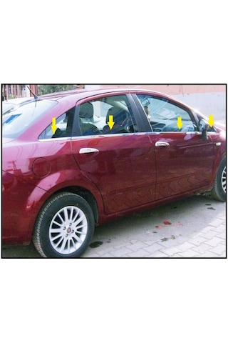 S-Dizayn  Fiat Linea Krom Cam Çıtası 8 Prç. 2007 ve Üzeri