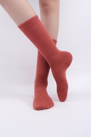 Mısırlı Kadın %10 Gümüş Madeni İçerikli Kiremit Soket Çorap M 78000 K Kiremit