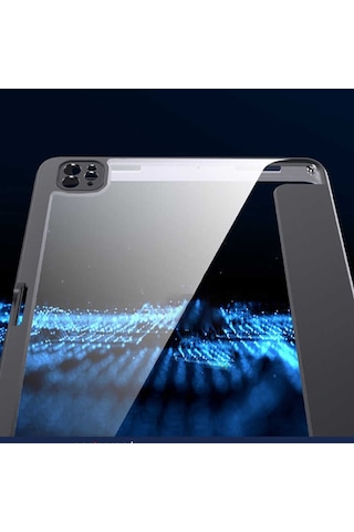 Apple Uyumlu iPad, Air 10.9 2020 4.nesil Kılıf Kalem Bölmeli Arkası Şeffaf Standlı Nt2