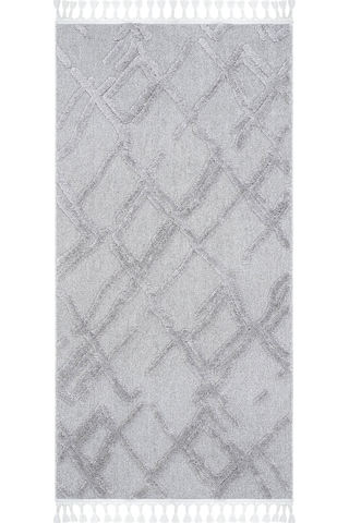 Cool Halı Palazzo Gri Mutfak Halısı Yumuşak Bukle Tezgah Önü Leke Tutmaz İskandinav Kabartmalı Halı