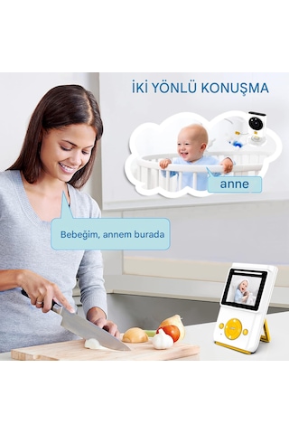 Bebek Monitörü, Kamera Ve Sesli, Hd Video Bebek Monitörü Ekranlı