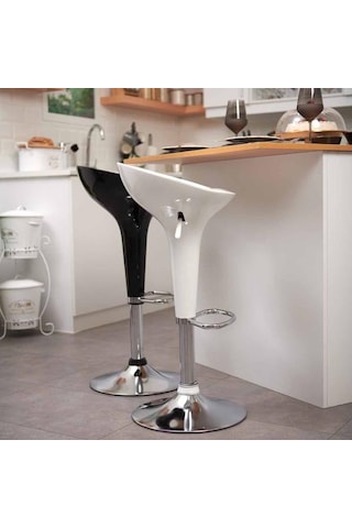 Just Home Lara Bar Sandalyesi - Beyaz Beyaz