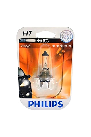 Phılıps H7 Vısıon +%30 Daha Fazla Işık Tekli 12V 55W