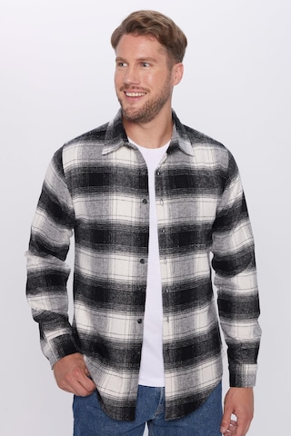 Erkek Slim Fit Dar Kesim Oduncu Kareli Kışlık Gömlek-32050 Çok Renkli