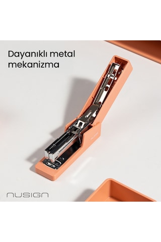 Nusıgn Zımba 20 Yaprak Kapasiteli 24/6 & 26/6 Uyumlu Pembe