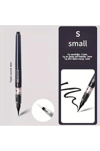 Brush Pen, Hazneli Fırça Uçlu Kalem, Çini, Seramik, Tahrir Fırçası, Çizim Fırça, 1 Adet-s