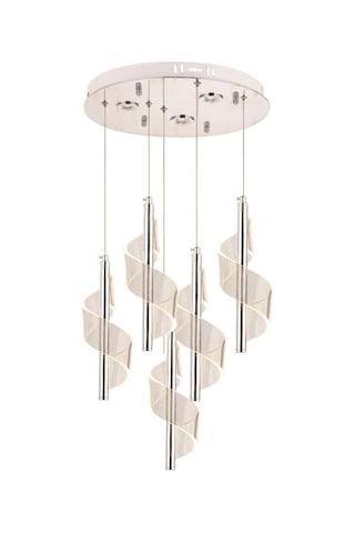 Eray Aydınlatma P7077-4+1 5li Krom Sarkıt Led Avize Krom