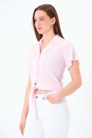 Sortie Collection Önü Bağlamalı Gömlek Pembe