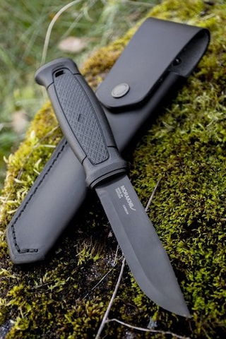 Morakniv Kamp Garberg Black Karbon DLC Deri Kılıf Siyah