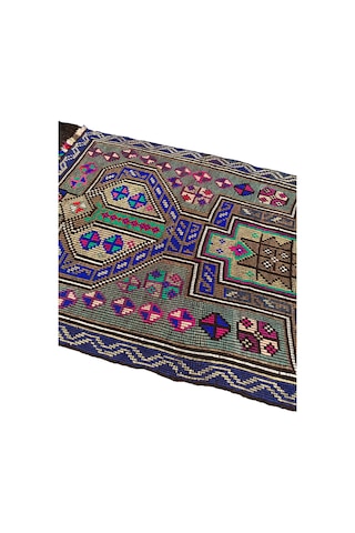 El Dokuma Sıfır Mut Kilimi 105x130 Renkli Kök Boya Kilim