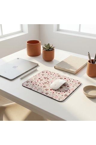 Premium Kalpli Ergonomik Pembe Mouse Pad - 23x19 Cm - Kaydırmaz Tabanlı Kaliteli Fare Altlığı Mousepad Çok Renkli
