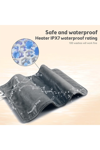Hangfox Gri Grafen Isıtıcı Pad 30x60cm - Ipx7 Su Geçirmez, Yıkama Uygun, 10w, Akıllı Sabit Sıcaklık, Type-c Usb, Ev Kullanıma Uygun, Uzun Kızılötesi Isıtma Terapi, Isıtıcı Yorgan, Oturma Yeri Isıtıcı Gri