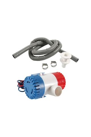 12v-1100gph Tekne / Rv Gri Drenaj Borulu Sintine Karter Suyu Pompası