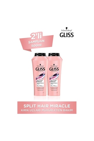 Gliss Split Hair Miracle Şampuan 500 Ml x 2 Adet