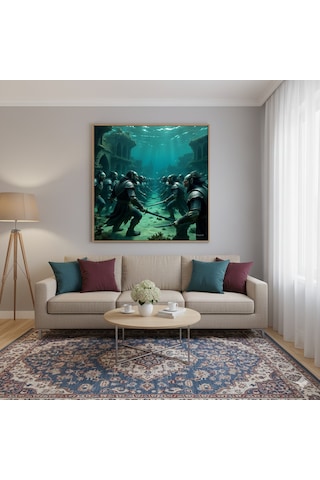 Karanlık Sular Rulo Tuval Üzeri Canvas Baskı Premium Çözünürlük, Çerçevesi