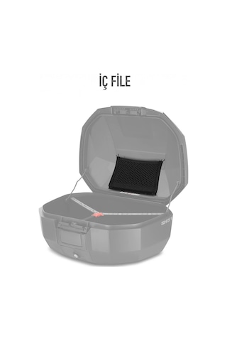 Shad Sh-51 Alu Arka Çanta Alüminyum Kapak Siyah-metal
