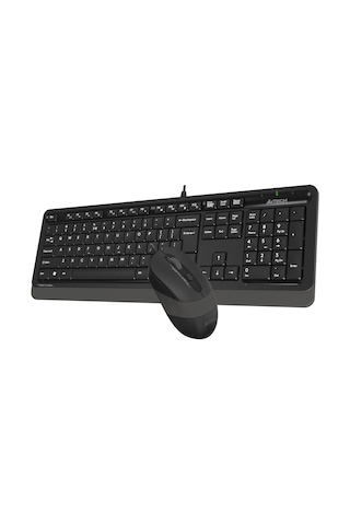 A4 Tech F1010 Q Usb Gri Tr Mm Klavye + Optik Mouse