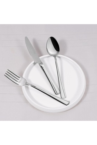 Serenk Paris Çelik Çatal Kaşık Bıçak Takımı 18 Parça Gümüş