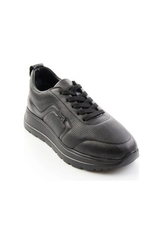 Bambi Siyah Hakiki Deri Kadın Sneaker K01753000403