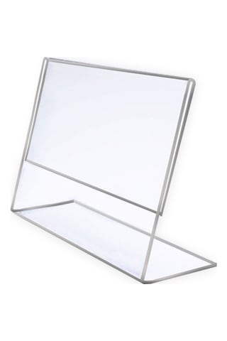 Heroglas A5 L Tipi Yatay Masa Üstü Şeffaf Pleksi / Föylük-fiyatlık-menü-broşürlük