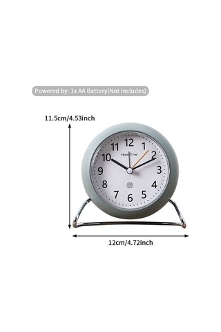 Mavi Modern Minimalist İskandinav Sessiz Yuvarlak Çalar Saat Kişilik Ev Dekorasyonu Başucu Saati Diğer