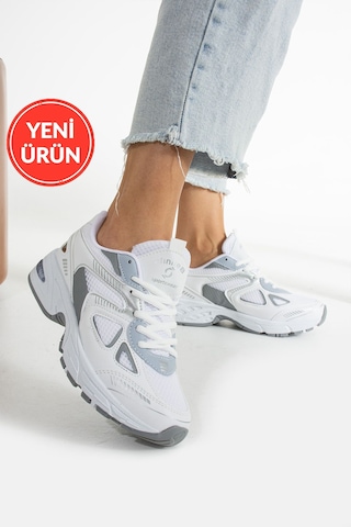 Kadın Beyaz Spor Ayakkabı Günlük Rahat Air Taban Sneaker N110