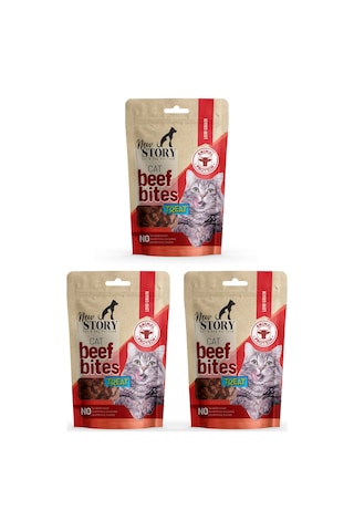 Cat Beef Bites 3x60gr. Biftekli, Kedi Ödül Maması